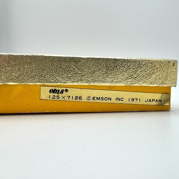 1971 Emson Vtg Yellow Address Book Snap Closure Carnation Floral Design Box Gift - Picture 12 of 12